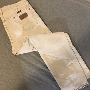 Wrangler Khaki Jeans, 36, cutoff